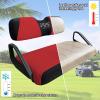 image10L0L Golf Cart Enclosure 4 Passenger 600D for Club Car DS with Security Side Mirror Openings and Taillight Visible Waterproof Windproof Portable Transparent Golf Cart Rain Cover