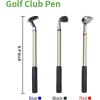 image10L0L Gift for Men Golf Pen Holder Desk Accessories for Golfers 3 Club Pens Mini Gold Bag Office Decor Funny Stocking Stuffers on Birthday Christmas Fathers Day Golf BagWhite Black with Cart
