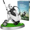 image10L0L Gift for Men Golf Pen Holder Desk Accessories for Golfers 3 Club Pens Mini Gold Bag Office Decor Funny Stocking Stuffers on Birthday Christmas Fathers Day Golf BagWhite Black with Cart