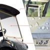 image10L0L Golf Cart Windshield Foldable Windshield for Yamaha G29 Drive 20072016 Roll Up HD Clear Film PVC Portable Vinyl Resistant Windproof