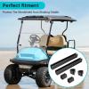 image10L0L Golf Cart Windshield Mounting Clip Kit for Club Car DS and Precedent 1x1 Tube Include Windshield Sash Bottom and Retaining Clips Replace OEM 101444101 102005801 102163001