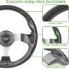 image10L0L Universal Golf Cart Steering Wheel for EZGO TXT RXV Club Car DS Precedent Yamaha  125 inch  Adapter OptionalSilver Gray