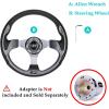 image10L0L Universal Golf Cart Steering Wheel for EZGO TXT RXV Club Car DS Precedent Yamaha  125 inch  Adapter OptionalSilver Gray