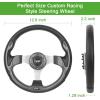 image10L0L Universal Golf Cart Steering Wheel for EZGO TXT RXV Club Car DS Precedent Yamaha  125 inch  Adapter OptionalSilver Gray