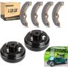 image10L0L GolfCartBrakeDrum ampamp BrakeShoesKit for EZGO TXT 1996Up Electric Golf Carts Rear Brake Hub Drum Maintenance ampamp Repair Kit Replace OEM 19186G1 70794G01 70795G01 27943G01 27945G01