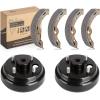 image10L0L GolfCartBrakeDrum ampamp BrakeShoesKit for EZGO TXT 1996Up Electric Golf Carts Rear Brake Hub Drum Maintenance ampamp Repair Kit Replace OEM 19186G1 70794G01 70795G01 27943G01 27945G01