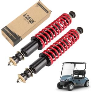 image10L0L Golf Cart FrontRear Coil Over Heavy Duty Shock Absorber Spring for EZGO TXTMedalist 1994up Newer Gas or Electric Replaces OEM 70630G01 76418G01Red