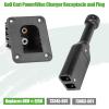 image10L0L Golf Cart 36V PowerWise Charger Receptacle and Handle Plug Charger Socket for EZGO TXT Medalist Golf Carts 1996 ampamp Up 73345G01 73063G01