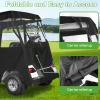image10L0L Golf Cart Deluxe Enclosure for EZGO TXT ampamp RXV 2 Passenger 4Sided Clear PVC Window Rain Cover with Zipper Entry Black