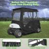 image10L0L Golf Cart Deluxe Enclosure for EZGO TXT ampamp RXV 2 Passenger 4Sided Clear PVC Window Rain Cover with Zipper Entry Black