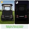 image10L0L Golf Cart Deluxe Enclosure for EZGO TXT ampamp RXV 2 Passenger 4Sided Clear PVC Window Rain Cover with Zipper Entry Black