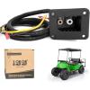 image10L0L 36 Volt Powerwise Charger Receptacle for EZGO TXT ampamp Medalist DCSPDS Golf Cart Receptacle with Wiring Harness OEM 73063G01 73063G01