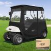 image10L0L Golf Cart Deluxe Enclosure for EZGO TXT ampamp RXV 2 Passenger 4Sided Clear PVC Window Rain Cover with Zipper Entry Black