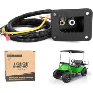 image10L0L 36 Volt Powerwise Charger Receptacle for EZGO TXT ampamp Medalist DCSPDS Golf Cart Receptacle with Wiring Harness OEM 73063G01 73063G01