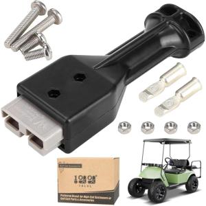 image10L0L Golf Cart Charger Plug SB50 Connector Kit for EZGO Marathon Medalist XISeries 36V Models OEM 18972G1 18972G1 Total Charger Handle with Contact Pins