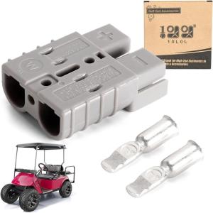 image10L0L Side Charger Plug Receptacle for EZGO Marathon 19831994 Electric Golf Cart Replace EZGO SB50 DC Charger 36 Volt