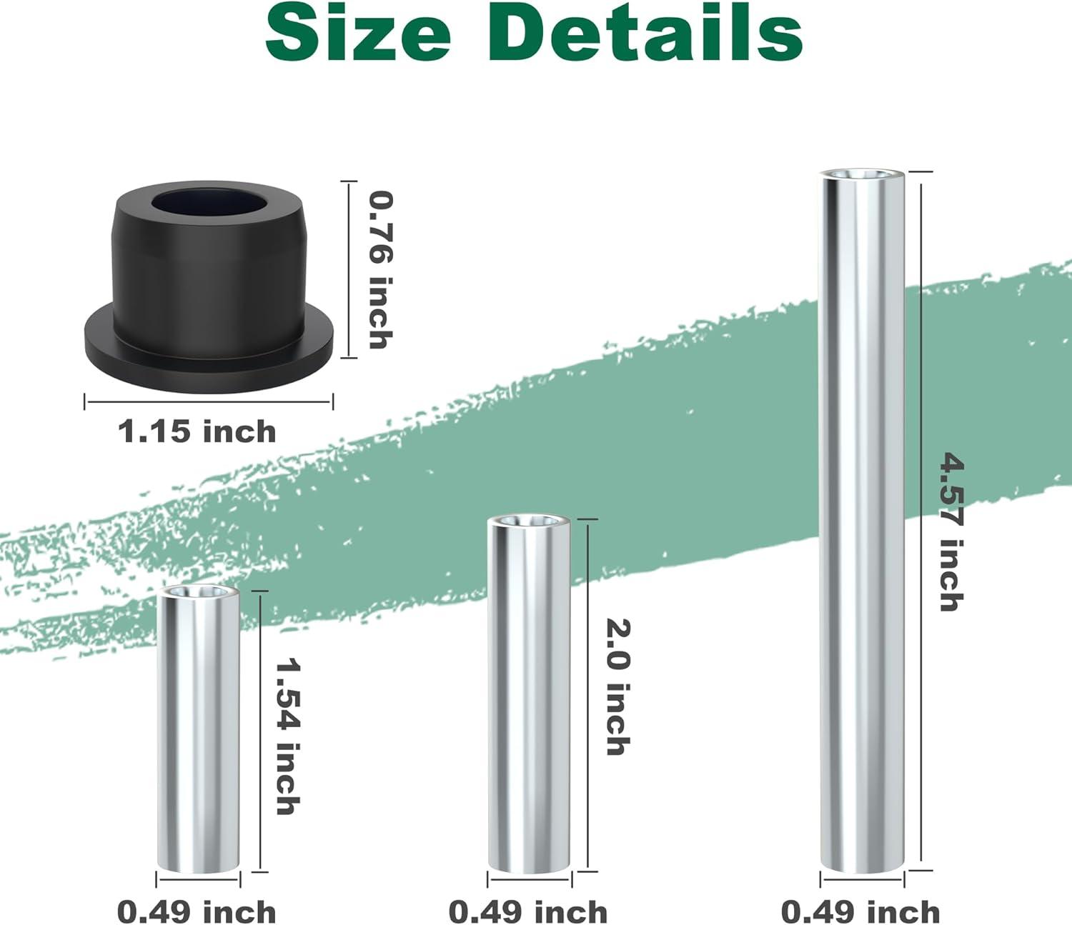 image10L0L Complete Golf Cart Bushing Sleeve kit for Club Car Precedent 2004up Golf Cart Replace OEM 102506601 102506301 102506401 102287401 102288101 102287601 102287701Front