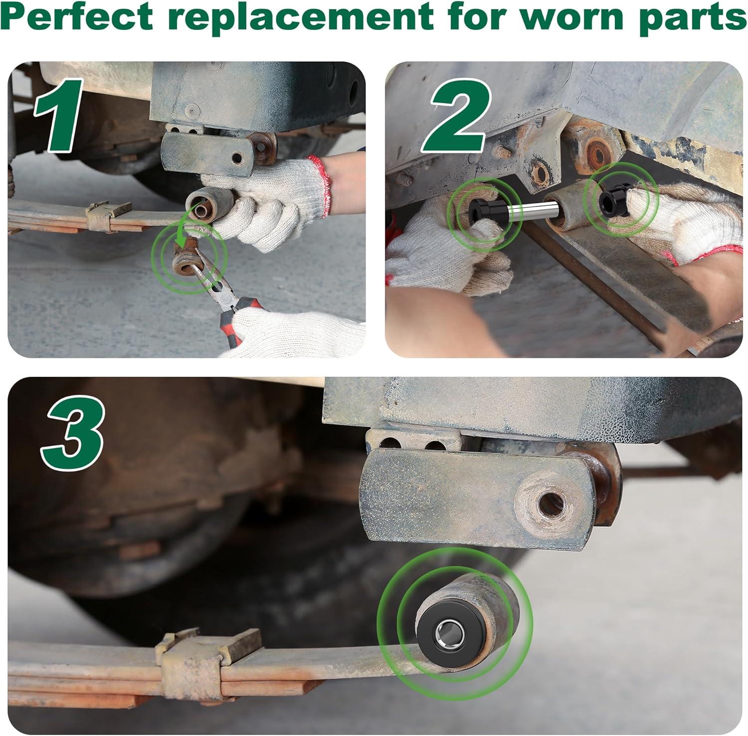 image10L0L Complete Golf Cart Bushing Sleeve kit for Club Car Precedent 2004up Golf Cart Replace OEM 102506601 102506301 102506401 102287401 102288101 102287601 102287701Front