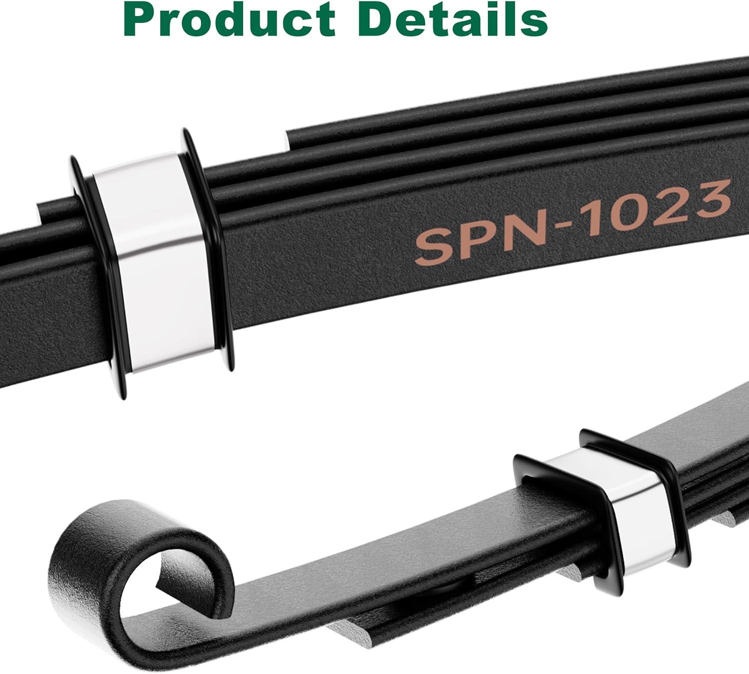 image10L0L Golf Cart Heavy Duty 4Leaf Rear Leaf Spring Kit for Club Car PrecedentOnwardTempo 2004up with Bushings Sleeves U Bolts Replace OEM 102509301 102513001