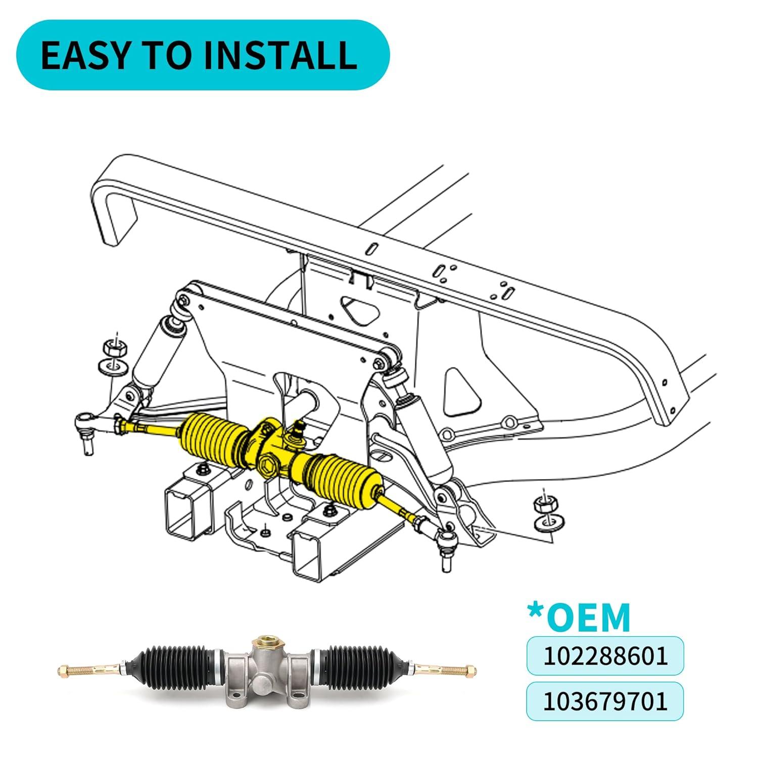 image10L0L Steering Gear Box Assembly for Club Car PrecedentOnwardTempo Golf Carts 2004Up  Replaces OEM 102288601 103679701  Compatible with Gas ampamp Electric Models