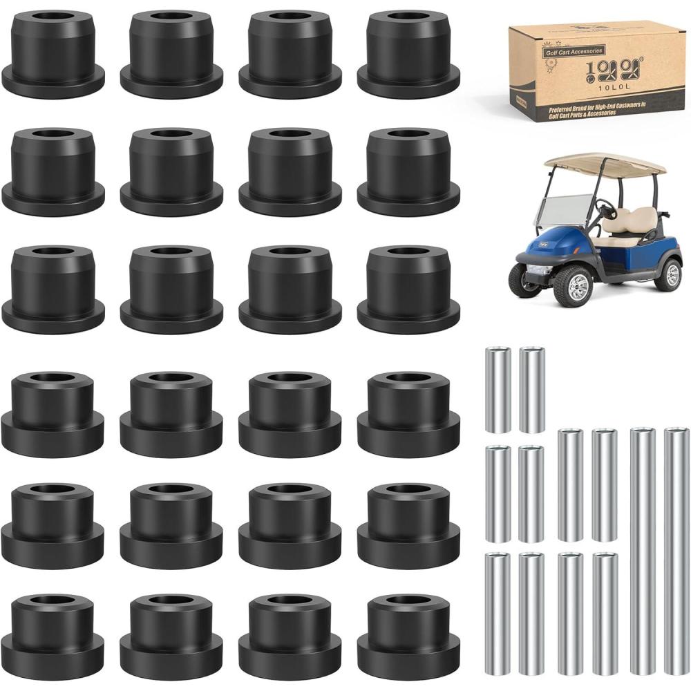 image10L0L Complete Golf Cart Bushing Sleeve kit for Club Car Precedent 2004up Golf Cart Replace OEM 102506601 102506301 102506401 102287401 102288101 102287601 102287701Front and Rear