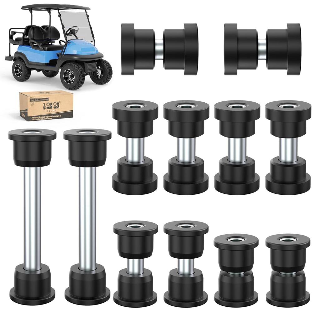 image10L0L RearampampFront Spring A Arm Bushing Kit and Rear Shackle Bushing Kit for Club Car Precedent 2004up Golf Cart OEM 102506401 102506601Rear Front