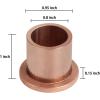 image10L0L Golf Cart Flanged Spindle Bronze Bushing King Pin Steering Knuckle Bushing Kit for Club Car Precedent 2004Up OEM 102288201 102288401