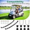 image10L0L Golf Cart Heavy Duty 4Leaf Rear Leaf Spring Kit for Club Car PrecedentOnwardTempo 2004up with Bushings Sleeves U Bolts Replace OEM 102509301 102513001