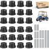 image10L0L Complete Golf Cart Bushing Sleeve kit for Club Car Precedent 2004up Golf Cart Replace OEM 102506601 102506301 102506401 102287401 102288101 102287601 102287701Front and Rear