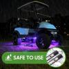 image10L0L 4PCS Golf Cart Underbody Light Kit Underglow LED Light Strip for Yamaha EZGO Club Car 24 Modes Multicolor RGB Music Sync IP67 Waterproof2 PackUnderbody