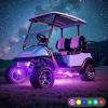 image10L0L 4PCS Golf Cart Underbody Light Kit Underglow LED Light Strip for Yamaha EZGO Club Car 24 Modes Multicolor RGB Music Sync IP67 Waterproof2 PackUnderbody