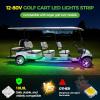 image10L0L 4PCS Golf Cart Underbody Light Kit Underglow LED Light Strip for Yamaha EZGO Club Car 24 Modes Multicolor RGB Music Sync IP67 Waterproof4 PackUnderbody