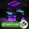 image10L0L 4PCS Golf Cart Underbody Light Kit Underglow LED Light Strip for Yamaha EZGO Club Car 24 Modes Multicolor RGB Music Sync IP67 Waterproof6 Pack4 Underbody and 2 Roof