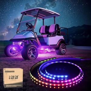 image10L0L 4PCS Golf Cart Underbody Light Kit Underglow LED Light Strip for Yamaha EZGO Club Car 24 Modes Multicolor RGB Music Sync IP67 Waterproof2 PackUnderbody