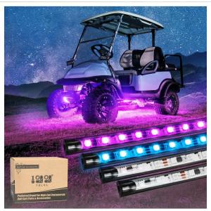 image10L0L 4PCS Golf Cart Underbody Light Kit Underglow LED Light Strip for Yamaha EZGO Club Car 24 Modes Multicolor RGB Music Sync IP67 Waterproof4 PackUnderbody