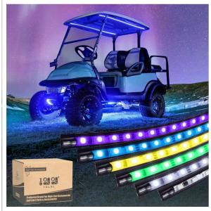 image10L0L 4PCS Golf Cart Underbody Light Kit Underglow LED Light Strip for Yamaha EZGO Club Car 24 Modes Multicolor RGB Music Sync IP67 Waterproof6 Pack4 Underbody and 2 Roof