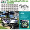 image10L0L Chrome Golf Cart Center Caps ampamp Wheel Lug Nuts Kit 4 PCS ITP SS Wheel Center Hub Caps Outer Diameter 2734 PCS and 16 PCS Wheel Lug Nuts Thread Size 12quot for Most EZGO Club CarChrome Golf Cart Center Caps  Wheel Lug Nuts Kit