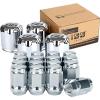 image10L0L Chrome Golf Cart Center Caps ampamp Wheel Lug Nuts Kit 4 PCS ITP SS Wheel Center Hub Caps Outer Diameter 2734 PCS and 16 PCS Wheel Lug Nuts Thread Size 12quot for Most EZGO Club CarChrome Golf Cart Center Caps  Wheel Lug Nuts Kit