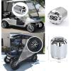 image10L0L Chrome Golf Cart Center Caps ampamp Wheel Lug Nuts Kit 4 PCS ITP SS Wheel Center Hub Caps Outer Diameter 2734 PCS and 16 PCS Wheel Lug Nuts Thread Size 12quot for Most EZGO Club CarChrome Golf Cart Center Caps  Wheel Lug Nuts Kit