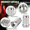 image10L0L Chrome Golf Cart Center Caps ampamp Wheel Lug Nuts Kit 4 PCS ITP SS Wheel Center Hub Caps Outer Diameter 2734 PCS and 16 PCS Wheel Lug Nuts Thread Size 12quot for Most EZGO Club CarChrome Golf Cart Center Caps  Wheel Lug Nuts Kit