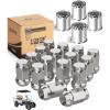 image10L0L Chrome Golf Cart Center Caps ampamp Wheel Lug Nuts Kit 4 PCS ITP SS Wheel Center Hub Caps Outer Diameter 2734 PCS and 16 PCS Wheel Lug Nuts Thread Size 12quot for Most EZGO Club CarChrome Golf Cart Center Caps  Wheel Lug Nuts Kit