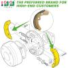 image:image10L0L Golf Cart Brake Shoes for Club Car DS amp Carryall 19811994 OEM 101146302 101880701 EZGO XISerial 19831986 Yamaha G1 19781980 HD amp Columbia Par Car