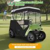 image:image10L0L 2 Passenger TrackStyle Golf Cart Enclosure Cover for EZGO TXT 600D HeavyDuty Fabric Windproof Waterproof amp Insulated Rain Cover Easy RollUp Driving Enclosure with Awning TrackBlack
