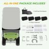 image:image10L0L 2 Passenger TrackStyle Golf Cart Enclosure Cover for EZGO TXT 600D HeavyDuty Fabric Windproof Waterproof amp Insulated Rain Cover Easy RollUp Driving Enclosure with Awning TrackBlack