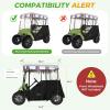 image:image10L0L 2 Passenger TrackStyle Golf Cart Enclosure Cover for EZGO TXT 600D HeavyDuty Fabric Windproof Waterproof amp Insulated Rain Cover Easy RollUp Driving Enclosure with Awning TrackColorful