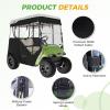 image:image10L0L 2 Passenger TrackStyle Golf Cart Enclosure Cover for EZGO TXT 600D HeavyDuty Fabric Windproof Waterproof amp Insulated Rain Cover Easy RollUp Driving Enclosure with Awning TrackBlack