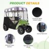 image:image10L0L 2 Passenger TrackStyle Golf Cart Enclosure Cover for EZGO TXT 600D HeavyDuty Fabric Windproof Waterproof amp Insulated Rain Cover Easy RollUp Driving Enclosure with Awning TrackColorful