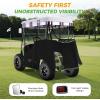 image:image10L0L 2 Passenger TrackStyle Golf Cart Enclosure Cover for EZGO TXT 600D HeavyDuty Fabric Windproof Waterproof amp Insulated Rain Cover Easy RollUp Driving Enclosure with Awning TrackColorful