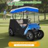 image:image10L0L 2 Passenger TrackStyle Golf Cart Enclosure Cover for EZGO TXT 600D HeavyDuty Fabric Windproof Waterproof amp Insulated Rain Cover Easy RollUp Driving Enclosure with Awning TrackBlue