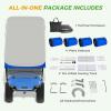 image:image10L0L 2 Passenger TrackStyle Golf Cart Enclosure Cover for EZGO TXT 600D HeavyDuty Fabric Windproof Waterproof amp Insulated Rain Cover Easy RollUp Driving Enclosure with Awning TrackBlue